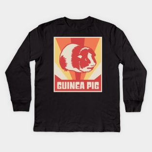 Vintage Guinea Pig Poster Kids Long Sleeve T-Shirt